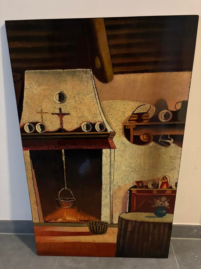 Schilderij E Malfliet, Antiek en Kunst, Ophalen of Verzenden