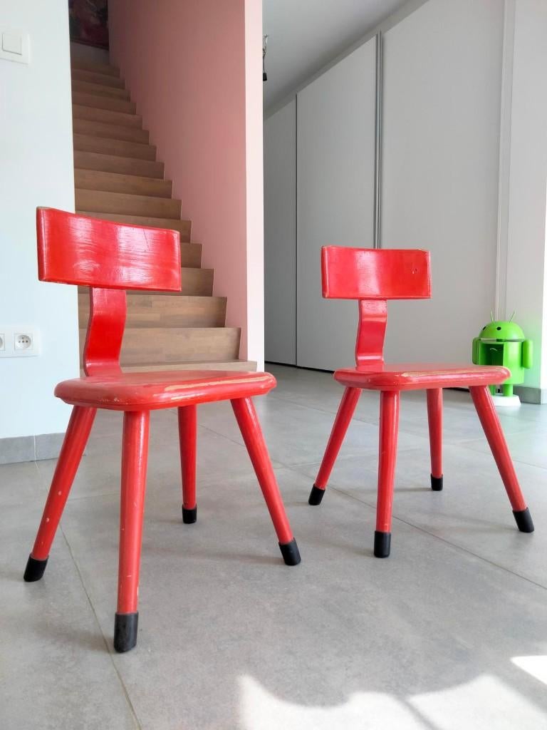 prijs per stuk 60s vintage kinderstoel stoel, Ophalen of Verzenden, Gebruikt, Stoel(en)
