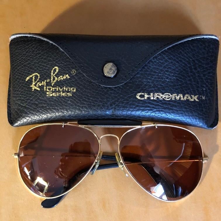 Vintage B&L Ray-Ban Outdoorsman Aviator Driver zonnebril O9, Enlèvement ou Envoi, Utilisé, Ray-Ban, Lunettes de soleil