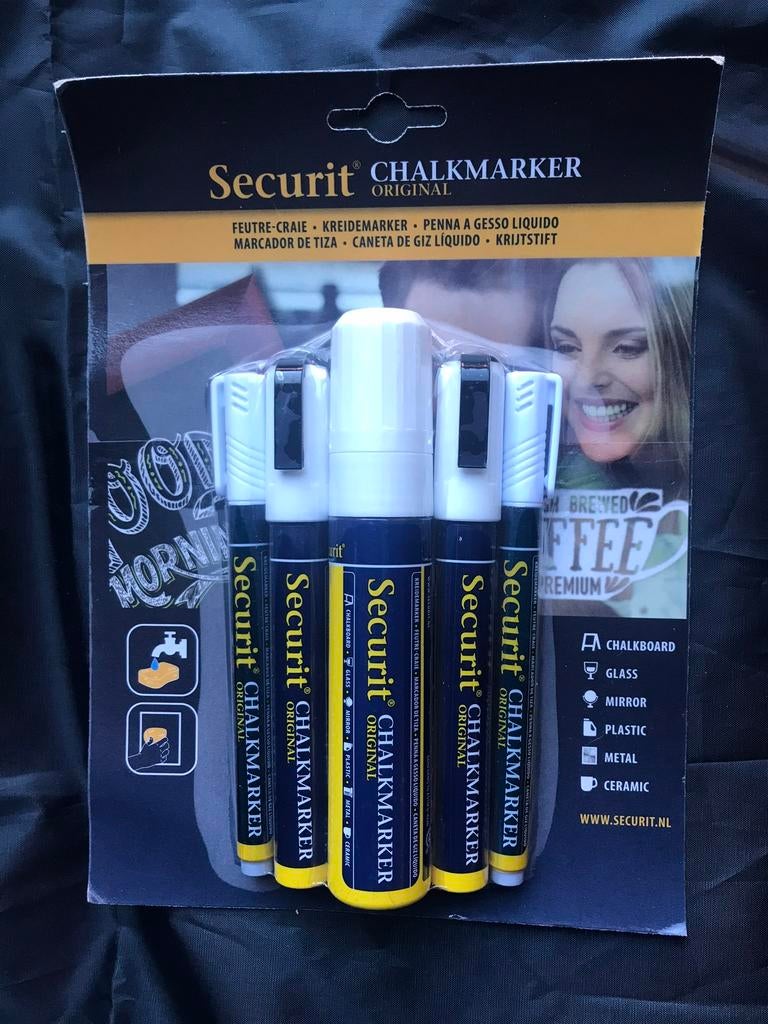Krijtstift - 5 Stuks - Diverse Punten/Kleur - Securit NIEUW, Ophalen of Verzenden, Nieuw