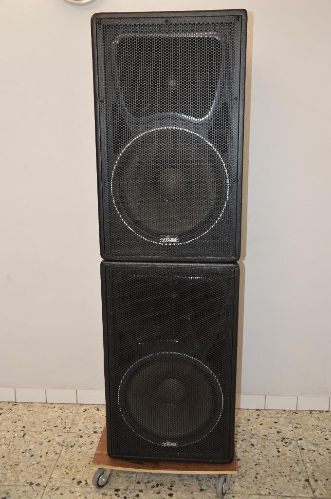 2 VIBE 15 BOXEN + 1 SUB 15 MK II VAN JB SYSTEMS, Overige typen, Zo goed als nieuw, 120 watt of meer, Ophalen