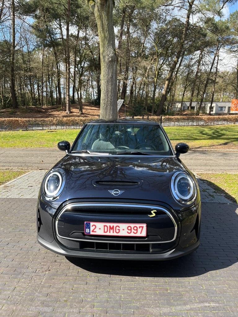 Mini Cooper se, Auto's, 4 zetels, Zwart, Blauw, Leder en Stof