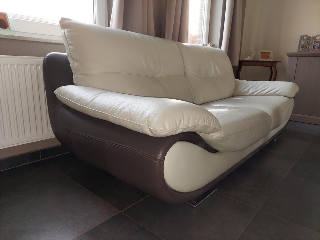 Salon en cuir Italien de très bonne qualité.  2 + 3 places, Maison & Meubles, Cuir