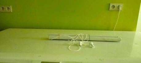 witte gordijnen rol, Ophalen, Zo goed als nieuw, Wit