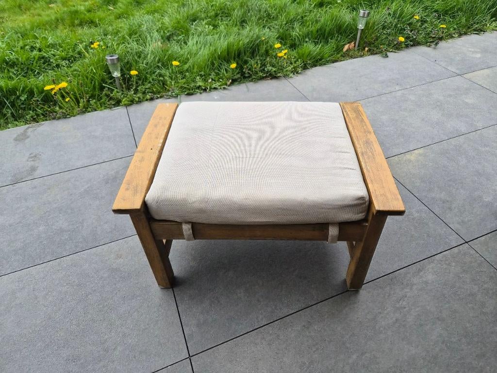 meubles de jardin en bois et  cousins tissus, Jardin & Terrasse, Accessoires mobilier de jardin, Enlèvement, Utilisé