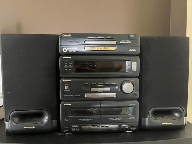 Chaîne hi-fi - avec 2 enceintes - Panasonic, TV, Hi-fi & Vidéo, Chaîne Hi-fi, Utilisé, Deck cassettes ou Lecteur-enregistreur de cassettes