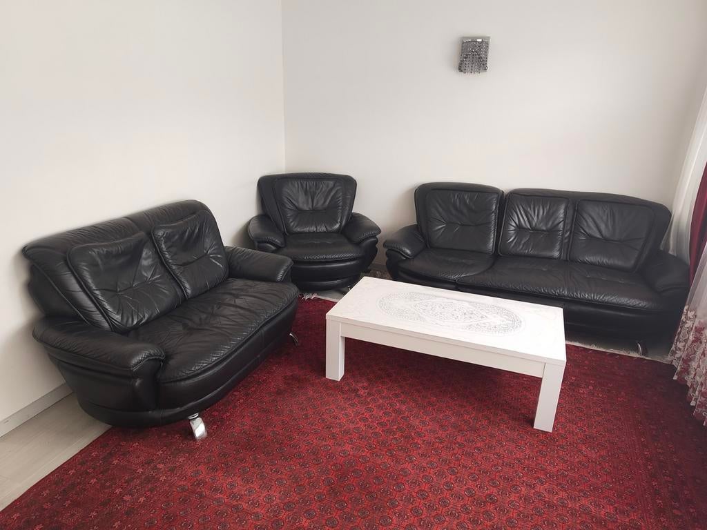 Leren zetel, Huis en Inrichting, Ophalen, Gebruikt, Leer