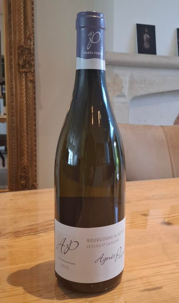 Fles wijn Agnes Paquet aligote 2022., Collections, Vins, Enlèvement, Vin blanc