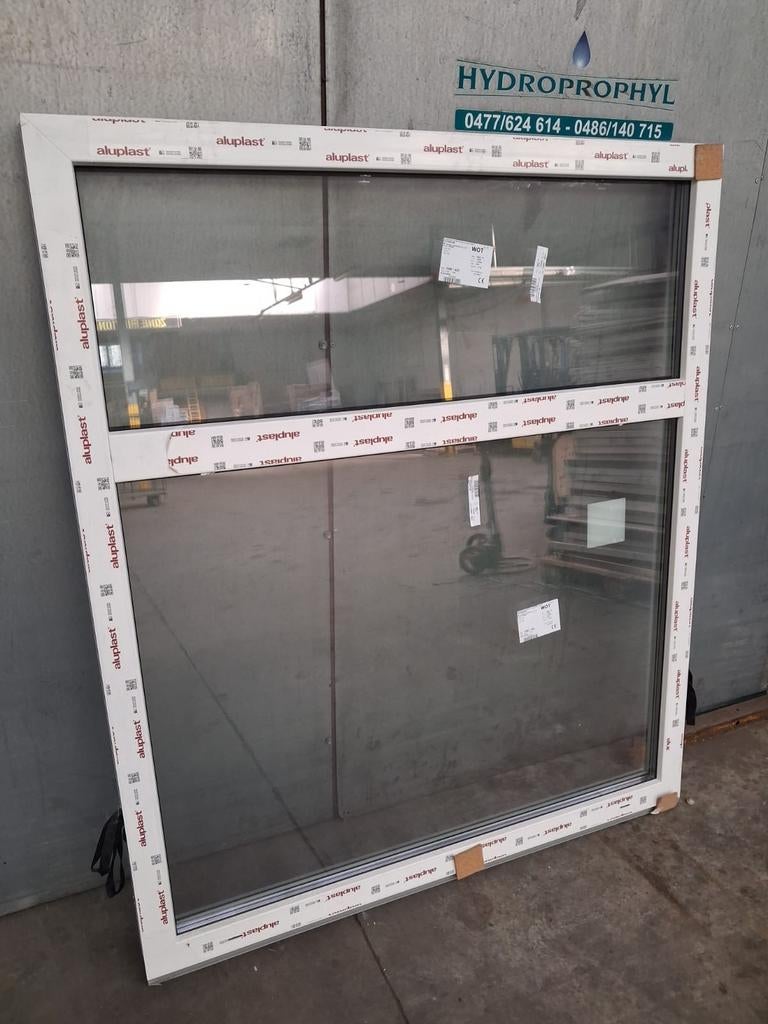 Châssis PVC Aluplast NEUF 130x150 – Double vitrage, Bricolage & Construction, Enlèvement ou Envoi, Neuf