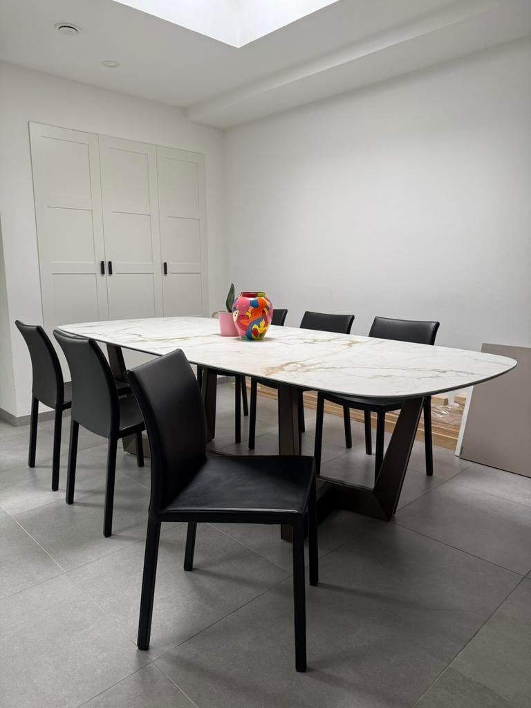 6x Bonaldo Italia Design Eetkamerstoelen, Huis en Inrichting, Stoelen, Ophalen, Zo goed als nieuw, Leer, Fritz hansen ligne roset cassina leolux vitra knoll