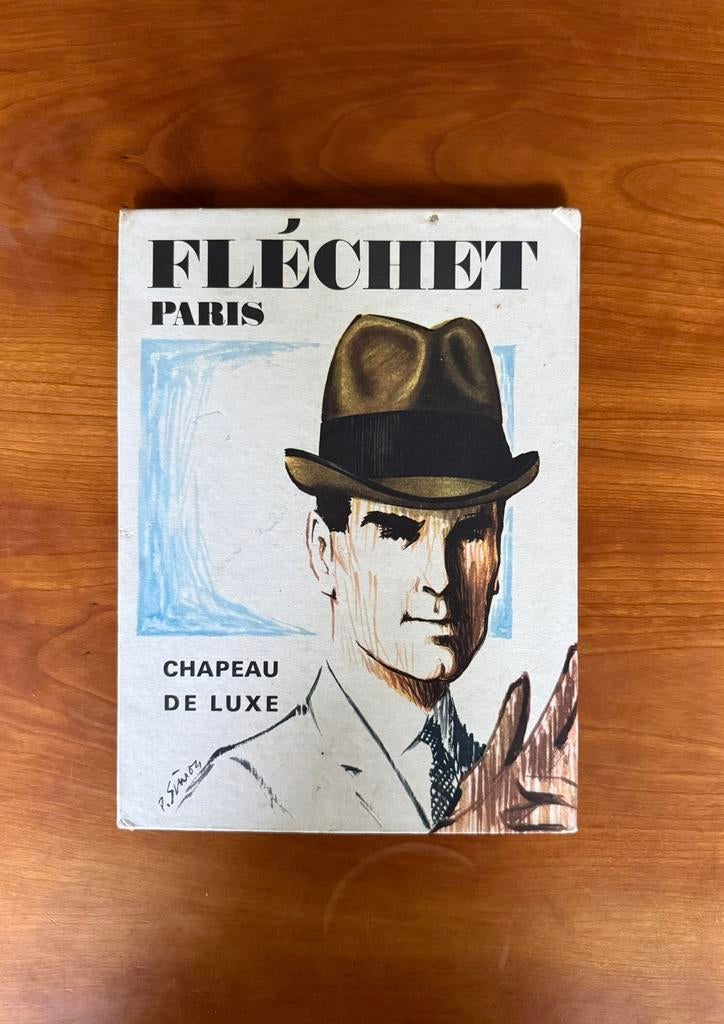 Kartonnen reclamebord FLÉCHET Luxe Hoeden, Ophalen of Verzenden, Zo goed als nieuw, Reclamebord