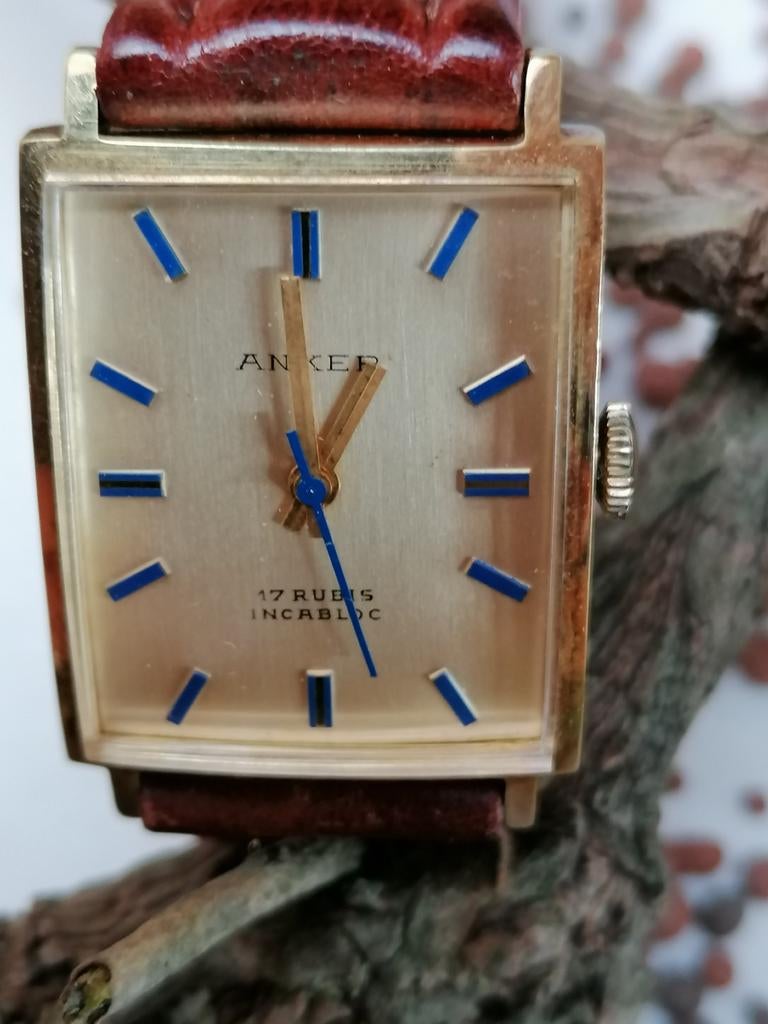 Vintage Anker tank horloge heren, Verzenden
