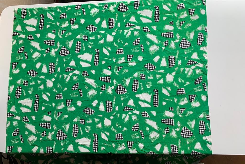 Pièce de tissu vintage 2,40x90 années 50-60, Hobby & Loisirs créatifs, Comme neuf, Vert, Autres matériaux, 30 à 120 cm