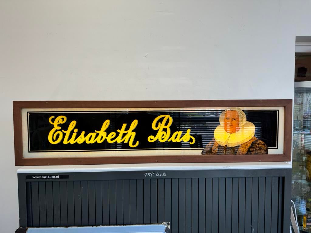 Boîte à lumière publicitaire pour cigares Elisabeth Bas, Enlèvement, Utilisé, Table lumineuse ou lampe (néon)