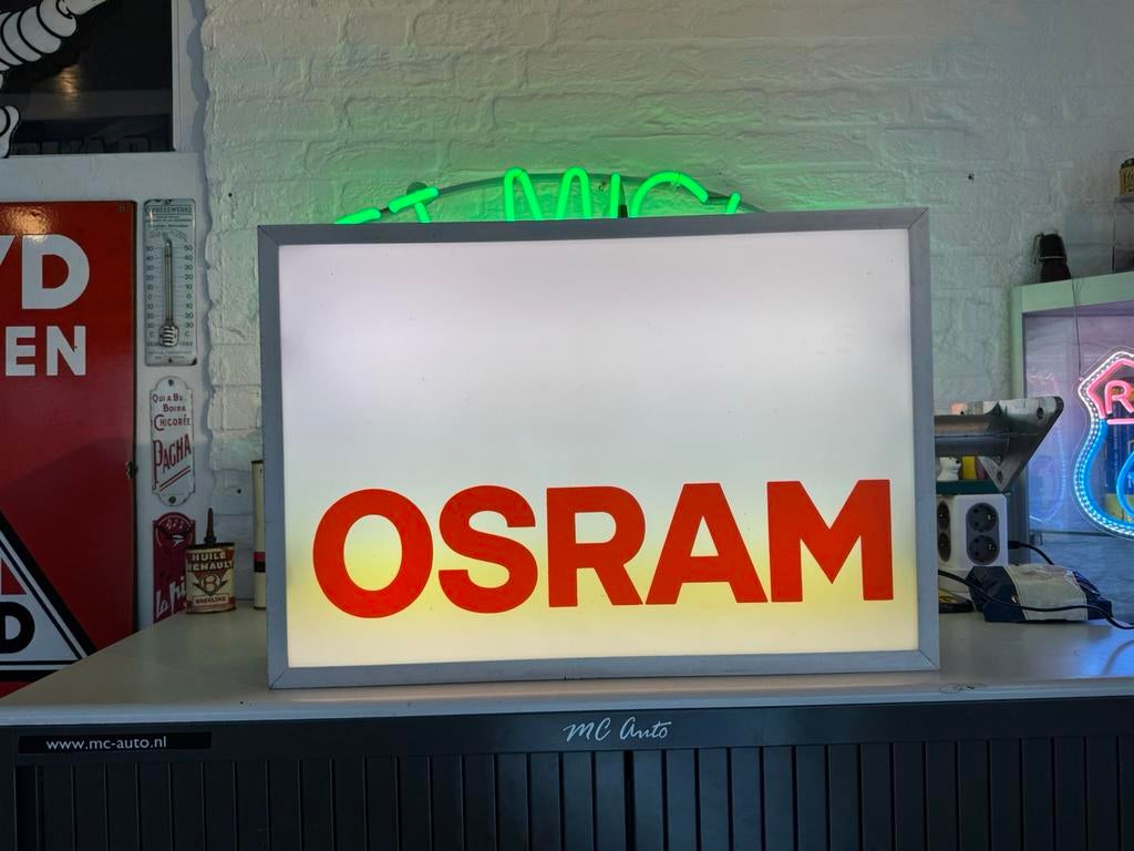 OSRAM oude reclame lichtbak, Ophalen, Gebruikt, Lichtbak of (neon) lamp