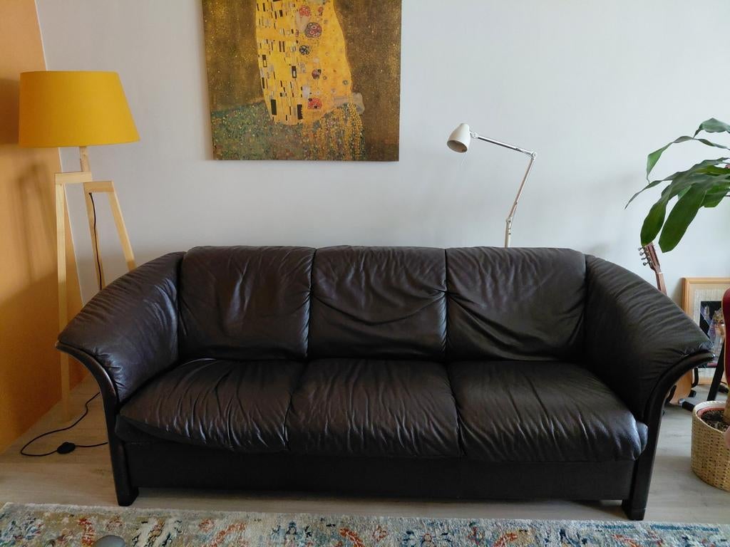 Lederen stressless zetel zo goed als nieuw niet beschadigd, Huis en Inrichting, Zetels | Zetels, Ophalen, Gebruikt