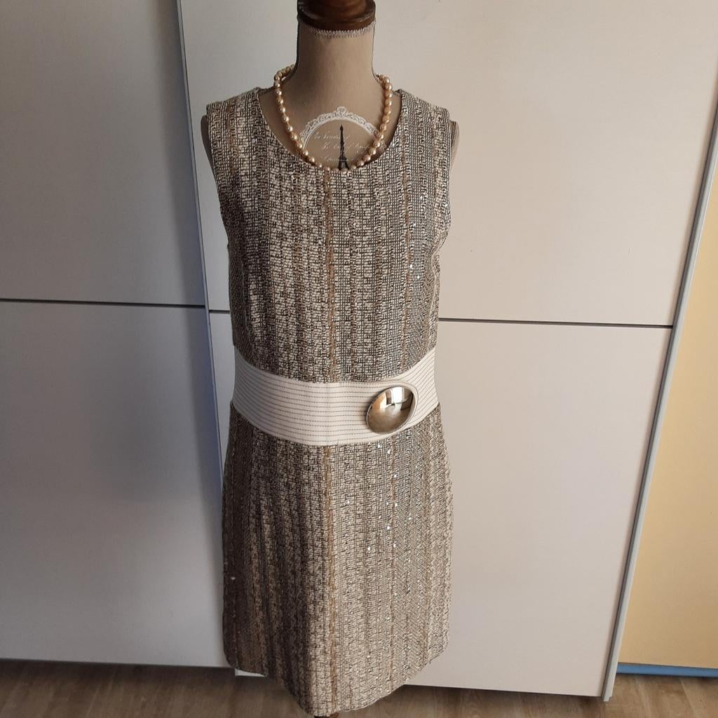 Prachtig feestelijk kleedje Caroline Biss  mt 36 tot 38, Ophalen