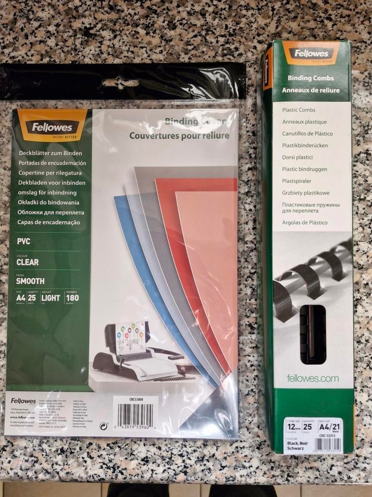 Fellowes schutbladen en bindruggen, Diversen, Schoolbenodigdheden, Nieuw, Ophalen of Verzenden