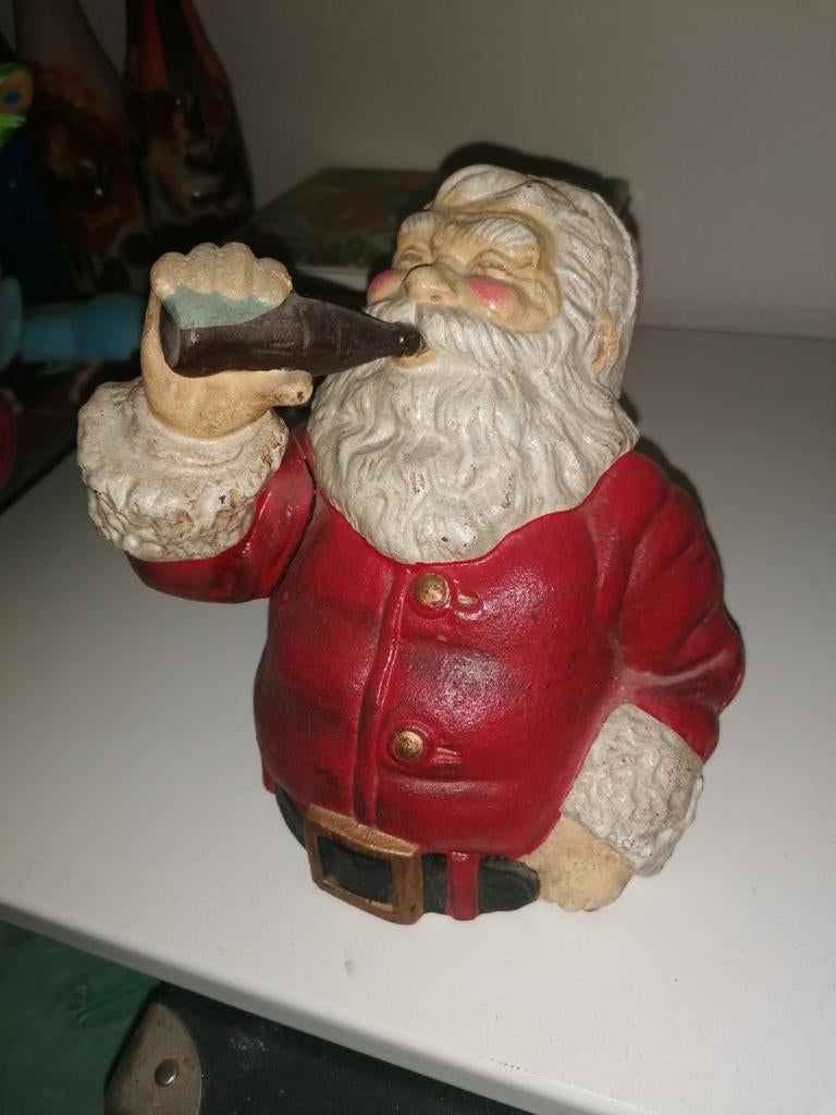 Coca Cola gietijzeren kerstman, Verzamelen, Ophalen of Verzenden