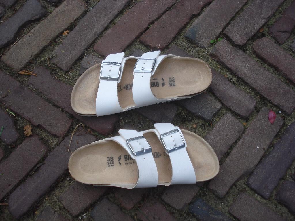 Livraison gratuite New White Arizona Birkenstocks MT 38, Neuf, Birkenstock 38, Blanc, Sandales de bain
