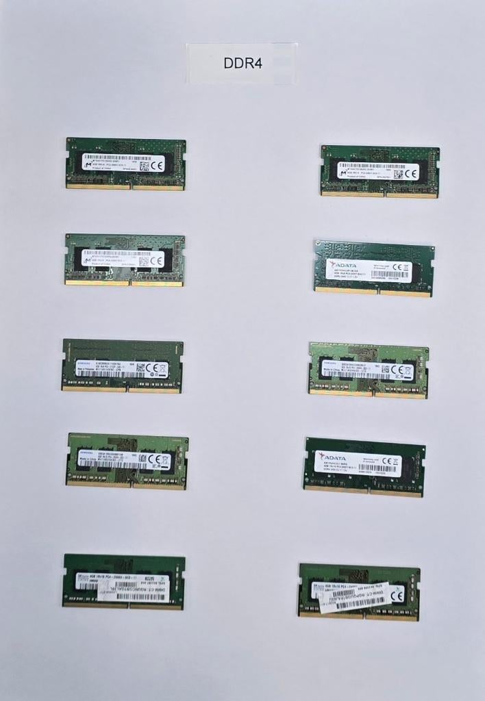 DDR4 RAM 4GB geheugen SODIMM 2dehands (10 stuks), Enlèvement ou Envoi, DDR4, Utilisé, Laptop