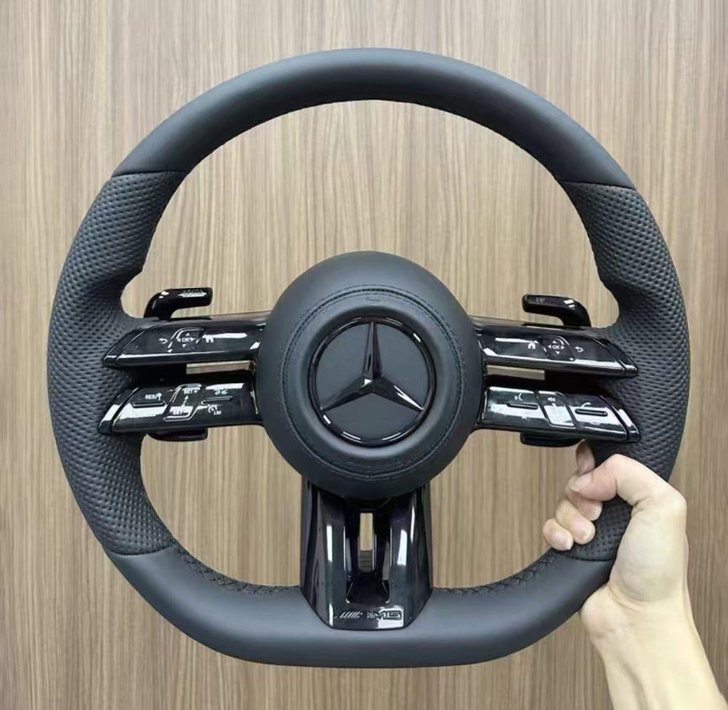 Amélioration du volant libellule en cuir noir  Mercedes AMG, Enlèvement ou Envoi, Neuf, Mercedes-Benz