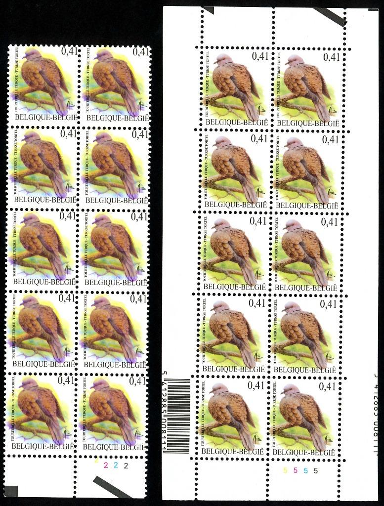 20x #3135 (0,41€ Turkse tortel, vogels Buzin) curiositeit, Orginele gom, Ophalen of Verzenden, Postfris, Overig