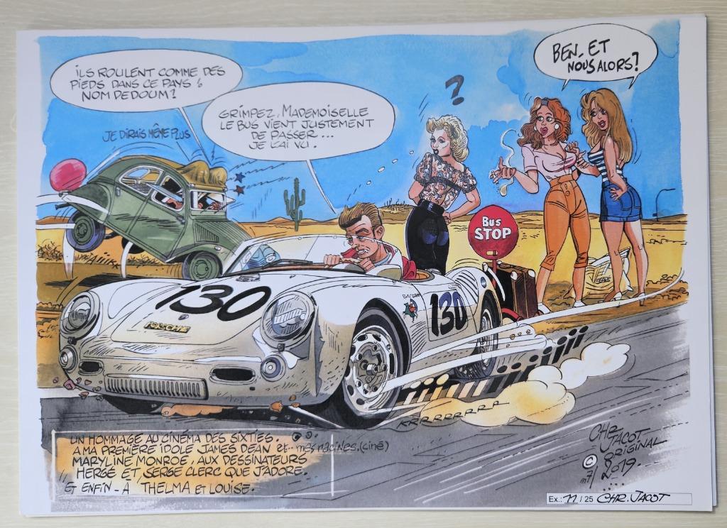 Estampe hommage divers 42x30 Neuf, Livres, BD, Une BD, Envoi, Comme neuf, Jacot