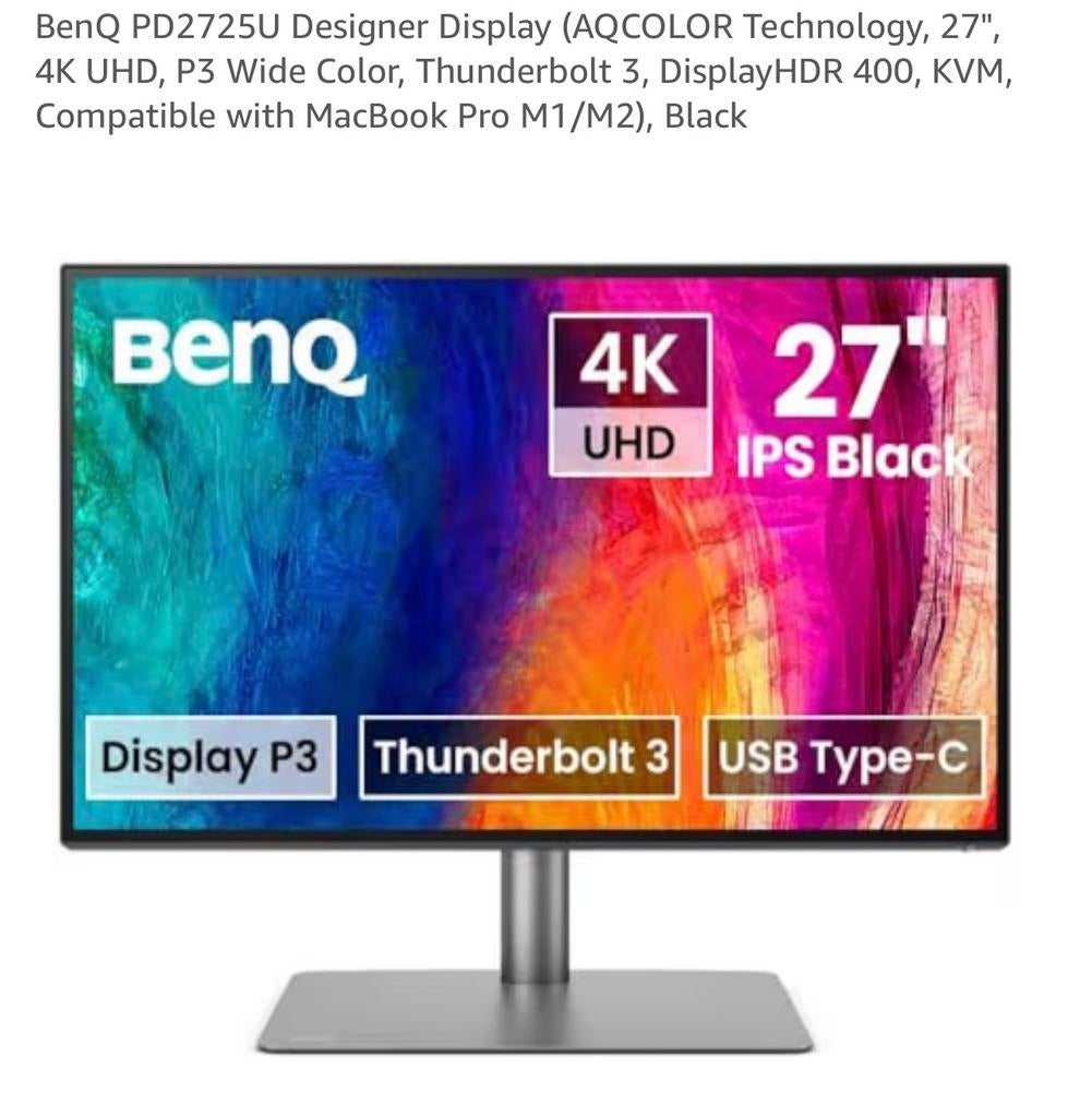 Ecran d’ordinateur photo/design Benq PD2725U 4K UHD, Informatique & Logiciels, Moniteurs, IPS, Enlèvement ou Envoi, Comme neuf