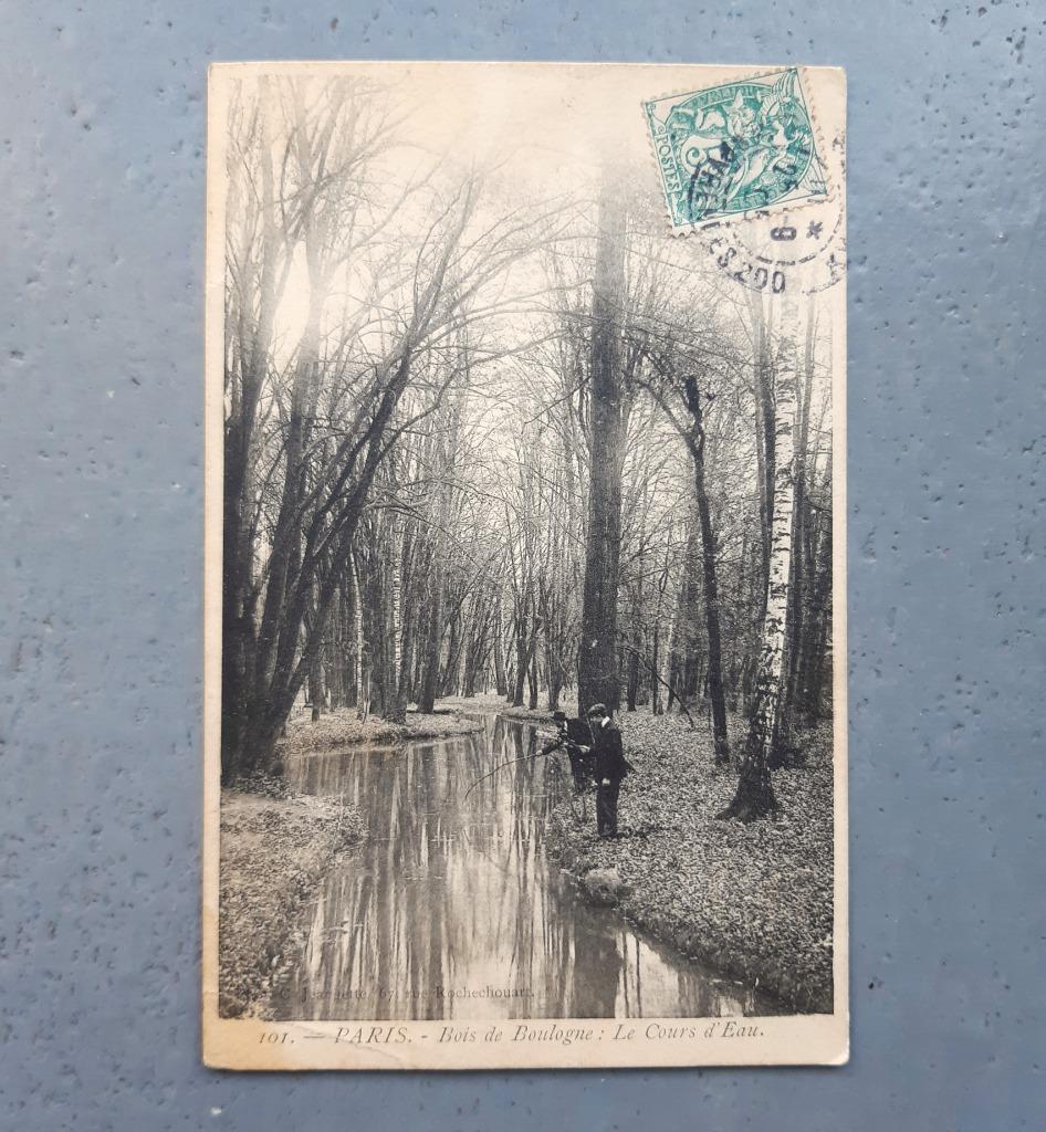 Oude kaart ansichtkaart Parijs Bois de Boulogne 1926, Verzamelen, Postkaarten | Buitenland, Ophalen of Verzenden, 1920 tot 1940