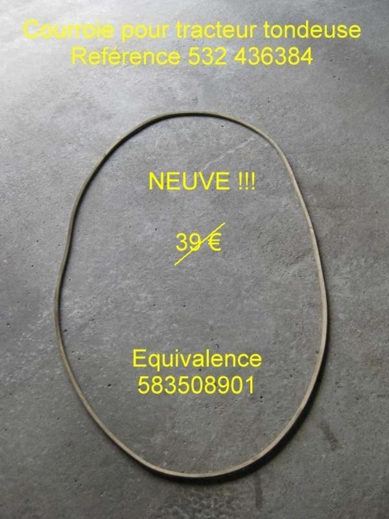 Courroie de tracteur tondeuse NEUVE - 532436384 ou 583508901, Jardin & Terrasse, Enlèvement, Neuf
