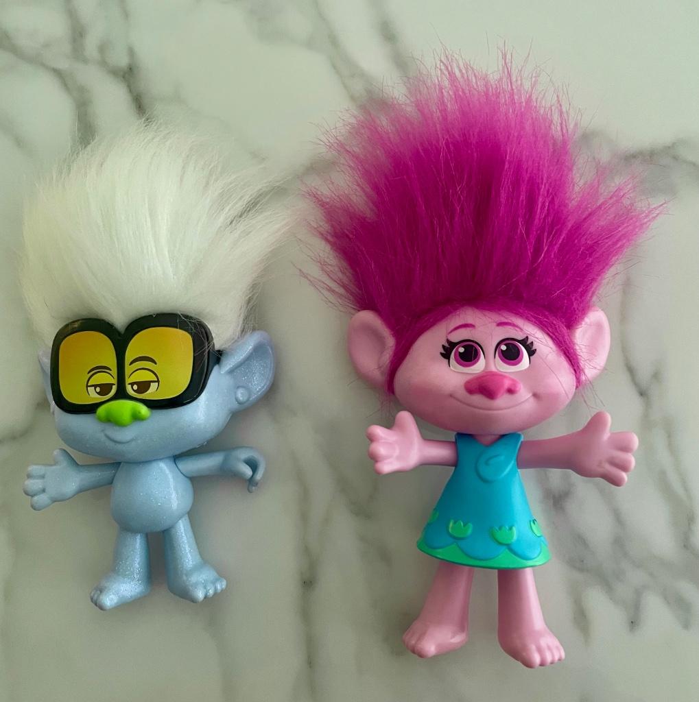 2 trolls poppen(poppy en branch), Ophalen of Verzenden, Zo goed als nieuw