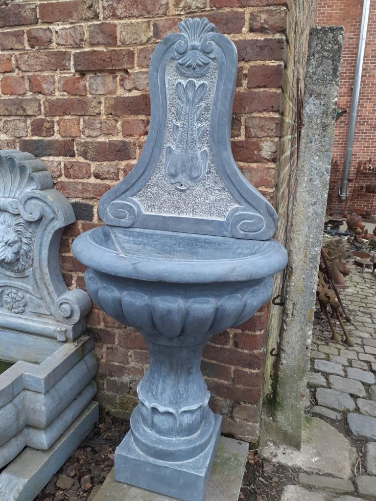 Prachtige blauwe stenen fontein, Ophalen, Gebruikt, Hardsteen, Fontein