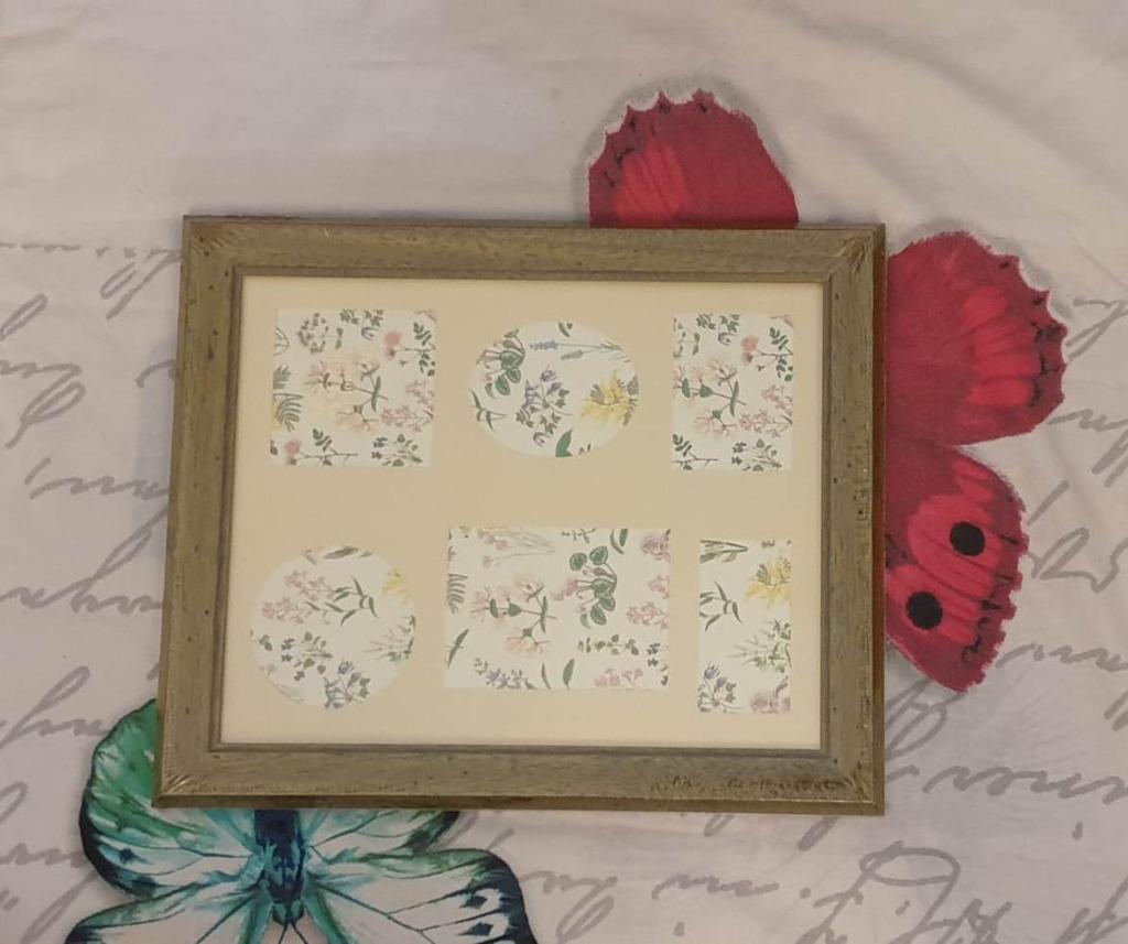 Houten fotolijst in bruin/groene blister + glas, Minder dan 50 cm, Nieuw, Ophalen of Verzenden, Minder dan 50 cm