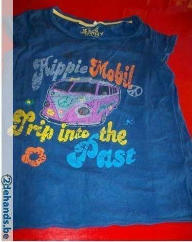 [1705] t-shirt broadway M/38 acheté au ZEB, Manches courtes, Taille 38/40 (M), Porté, Bleu