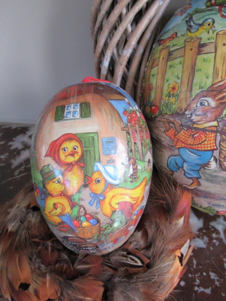 paasei-kartonnen ei-Hoogte18cm-verrassingsei-VINTAGE, Enlèvement ou Envoi