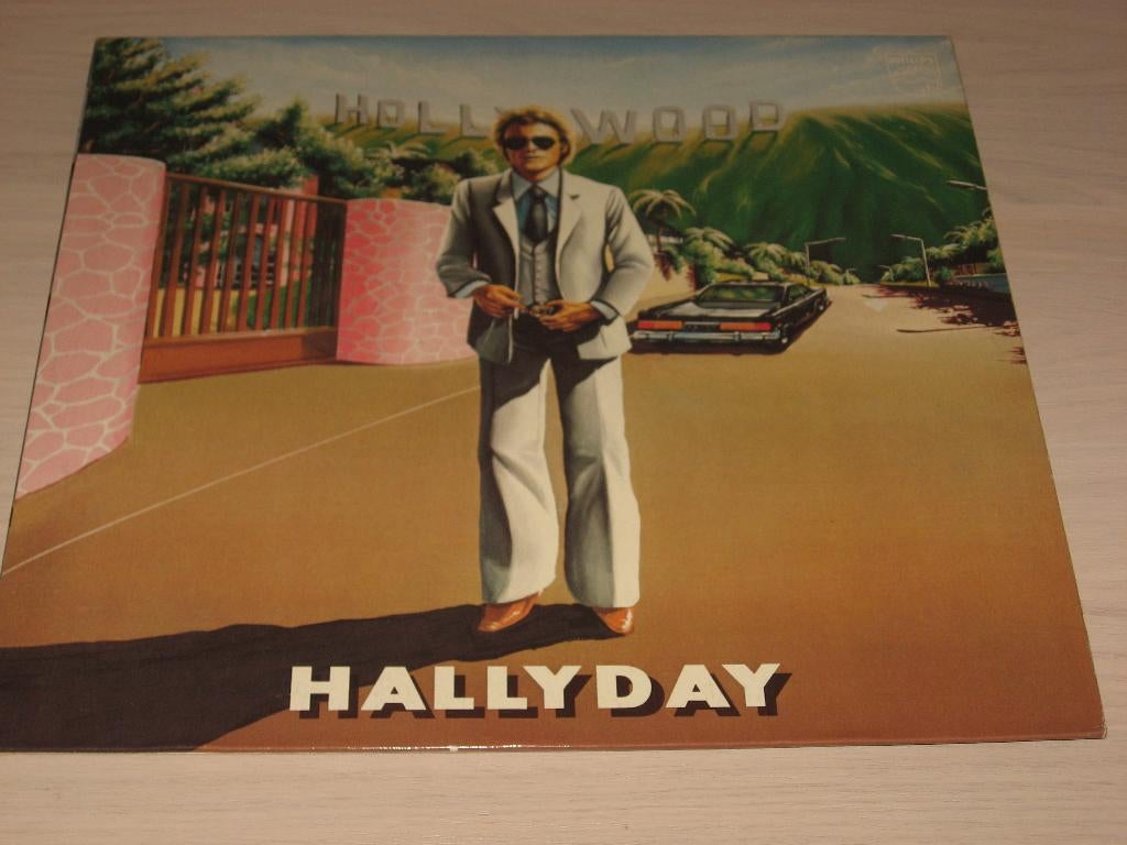 Disque vinyl 33 tours johnny hallyday Hollywood, Cd's en Dvd's, Vinyl | Rock, Zo goed als nieuw, Poprock, Ophalen of Verzenden