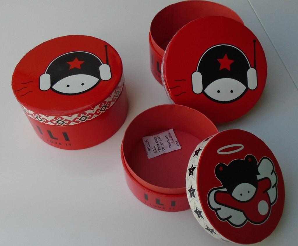 OPBERG-CADEAU DOOS ILI I-LOVE-IT 2 DLG SET ROOD 15 STUKS NIE, Ophalen of Verzenden, Nieuw