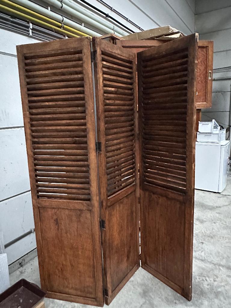 mooie volhouten (exotisch hout)  PARAVAN, Huis en Inrichting, Woonaccessoires | Kamerschermen, Ophalen, Zo goed als nieuw