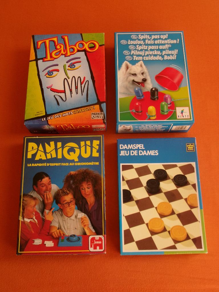 LOT DE 4 JEUX DE SOCIETES, Trois ou quatre joueurs, Enlèvement, Utilisé