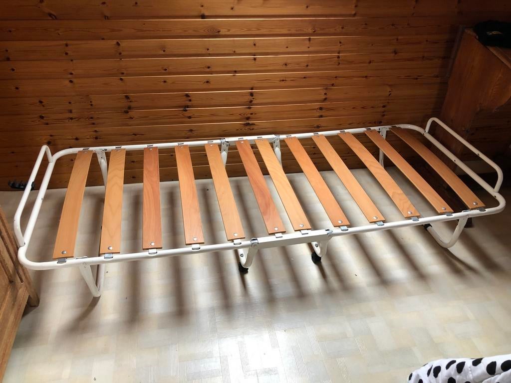 Onderstel plooibed, Huis en Inrichting, Slaapkamer | Bedden, Ophalen, Eenpersoons, Wit, 190 cm of minder