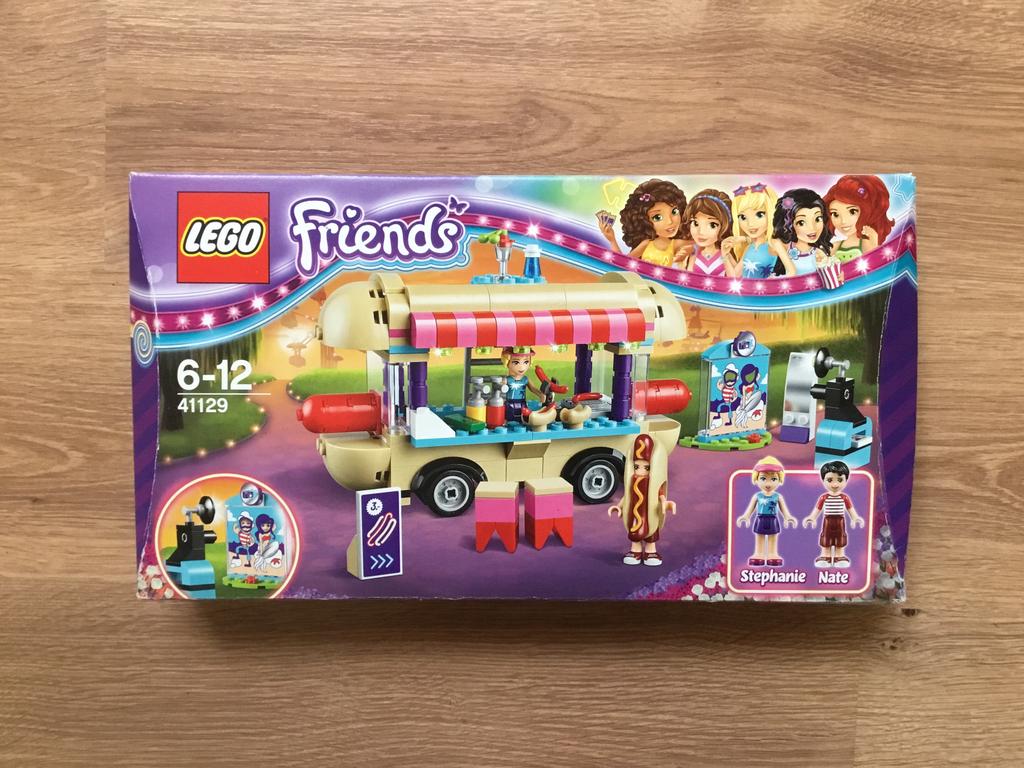 LEGO FRIENDS 41129 la camionnette a hot dogs., Ophalen of Verzenden, Zo goed als nieuw, Complete set, Lego