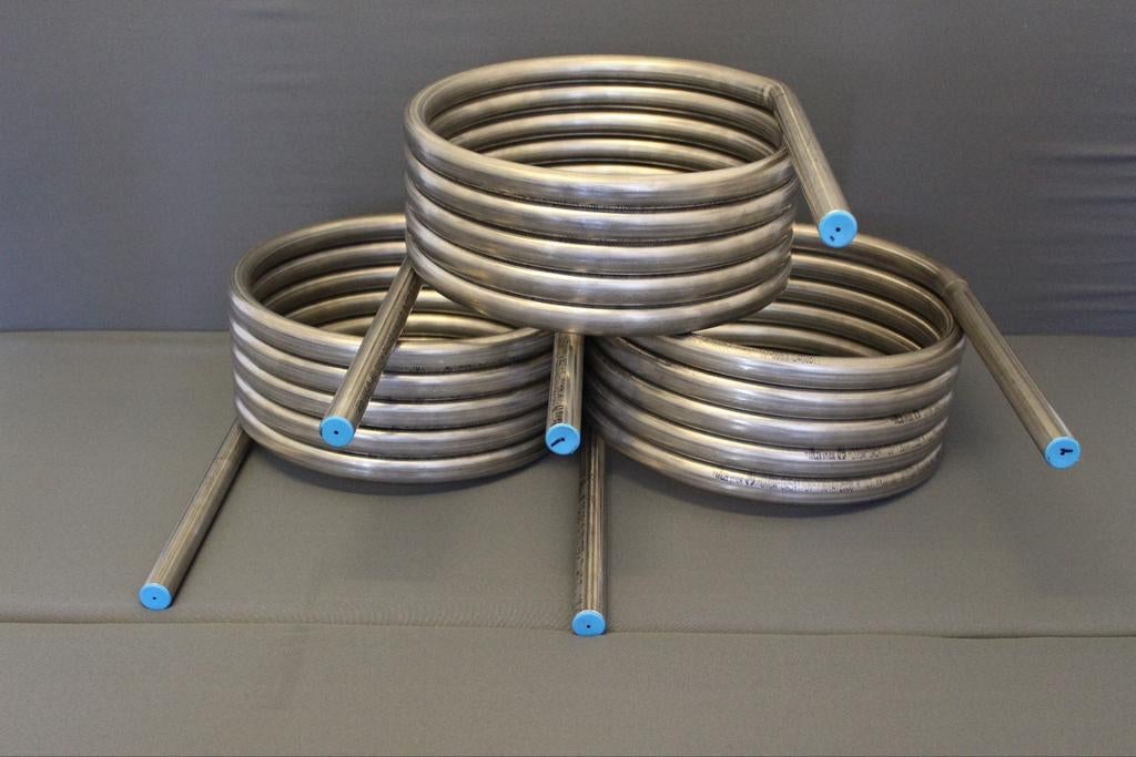 Échangeur de chaleur en acier inoxydable en spirale au feu d, Jardin & Terrasse, Accessoires de piscine, Neuf, Chauffage, Enlèvement ou Envoi