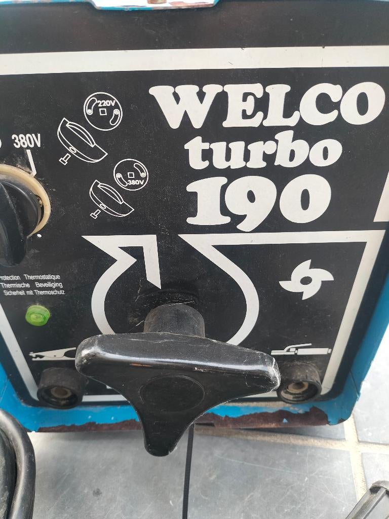 Lasapparaat turbo 190, Ophalen, Gebruikt, 150 tot 250 ampère, Elektroden