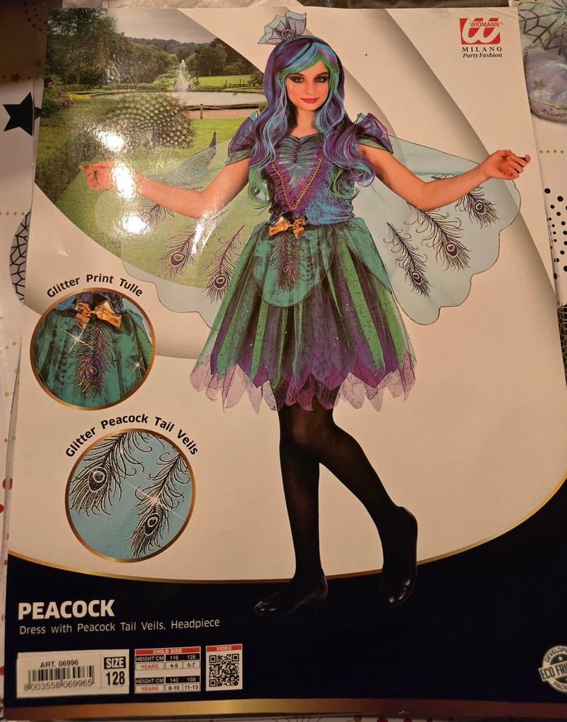 Pauw carnaval kostuum, Ophalen