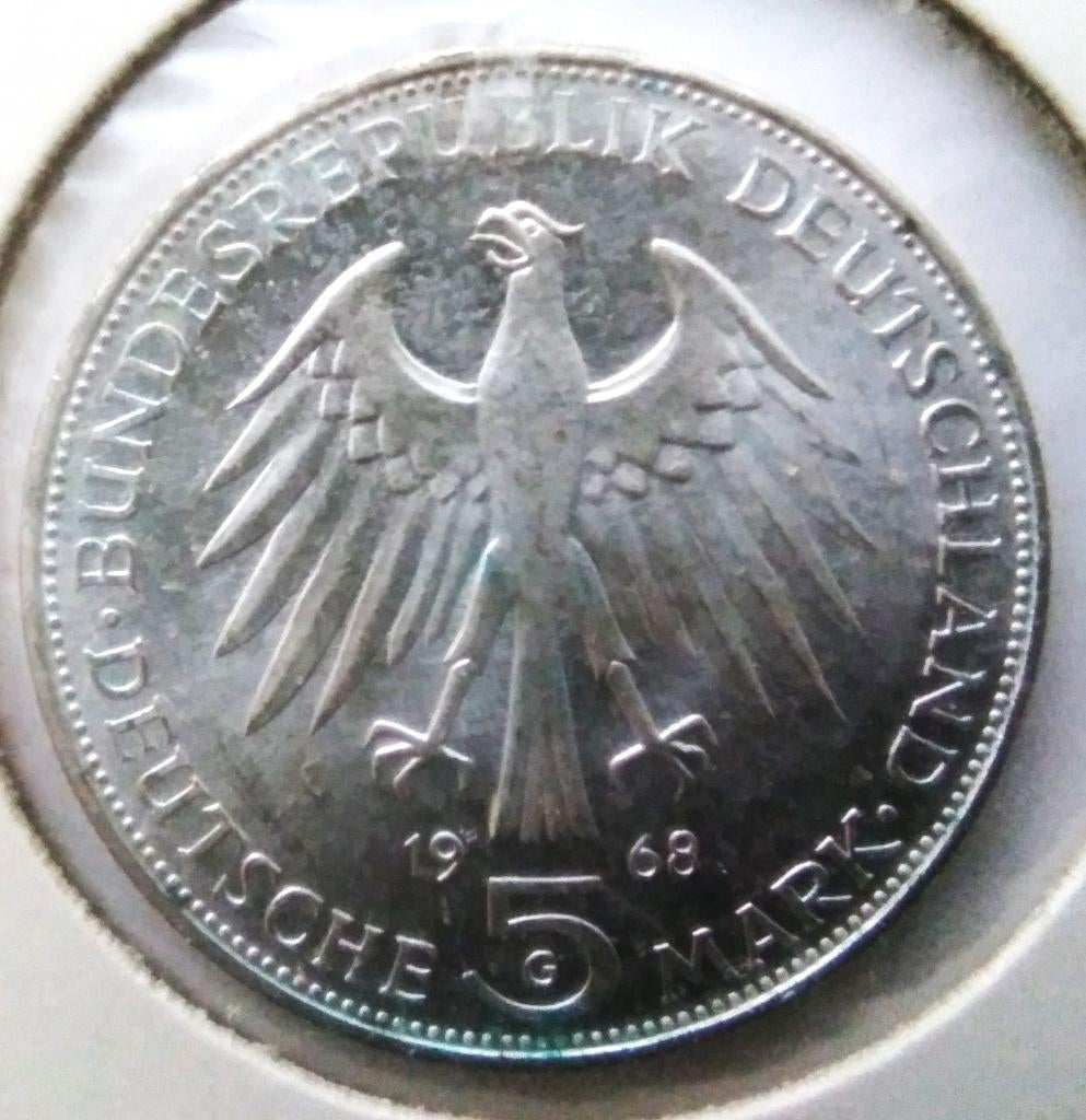 11 zilveren munten 5 mark 1968-1978 duitsland 11,2gr 62,5%, Postzegels en Munten, Ophalen of Verzenden, Duitsland, Setje, Zilver