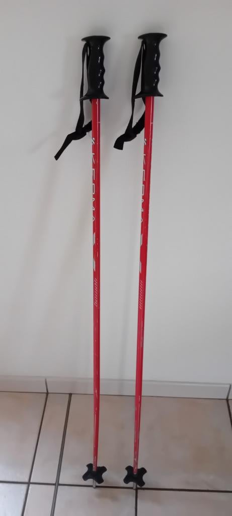 Kerma turbo skistokken 125 cm, Gebruikt, Stokken, 100 tot 140 cm, Ski
