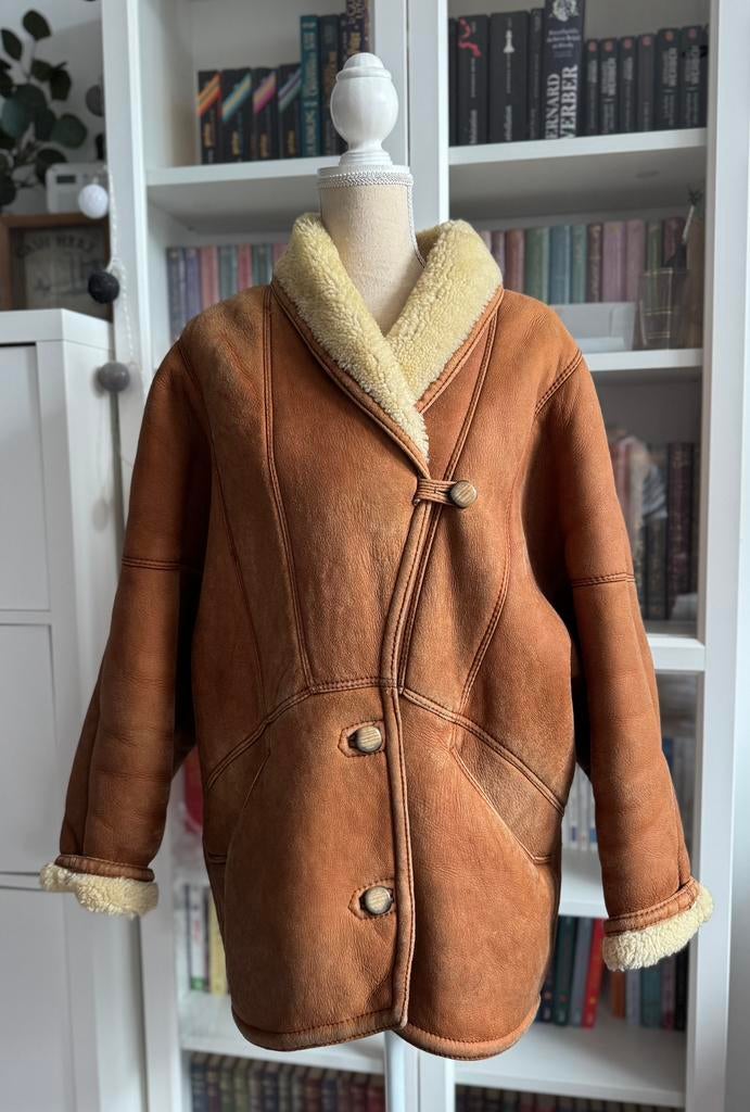 Manteau vintage en mouton retourné t.42, Enlèvement ou Envoi, Brun, Porté, Forester