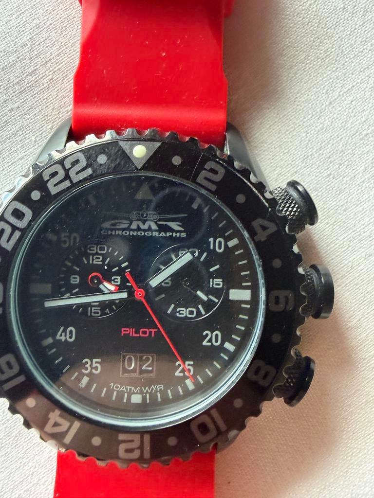 Montre GMT chronographs, Handtassen en Accessoires, Ophalen, Zo goed als nieuw