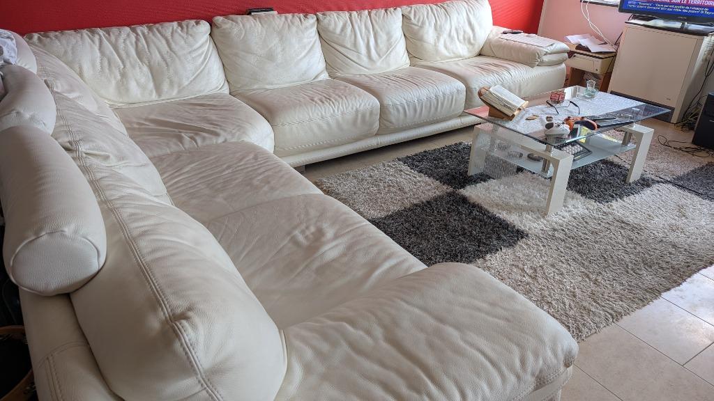 Canapé d'angle cuir, Enlèvement, Utilisé, Cuir, Moderne